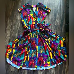 SOLD- Old School Monsters Pinup Dress- VIBRANT ‼️